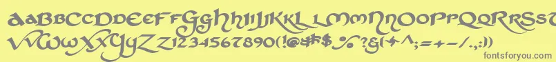 StCharlesExtraDark Font – Gray Fonts on Yellow Background