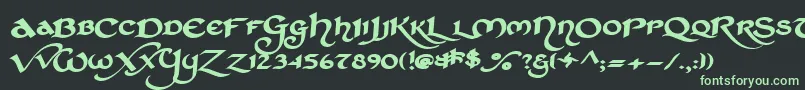 StCharlesExtraDark Font – Green Fonts on Black Background