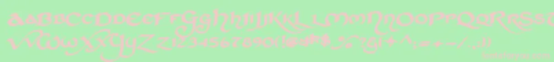 StCharlesExtraDark Font – Pink Fonts on Green Background