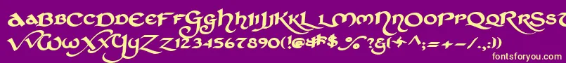 StCharlesExtraDark Font – Yellow Fonts on Purple Background