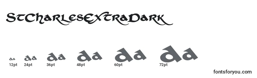 Размеры шрифта StCharlesExtraDark