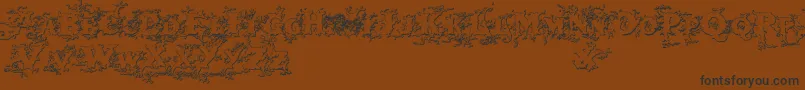 Darkwoodbeveled Font – Black Fonts on Brown Background