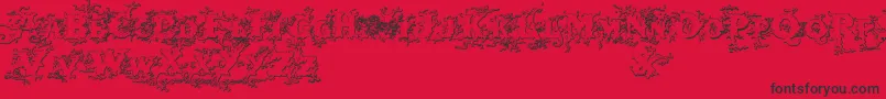 Darkwoodbeveled Font – Black Fonts on Red Background