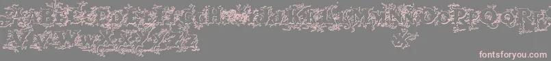 Darkwoodbeveled Font – Pink Fonts on Gray Background
