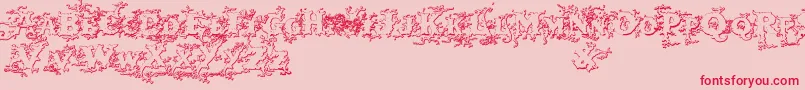 Darkwoodbeveled Font – Red Fonts on Pink Background