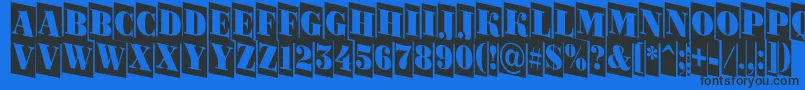 ABodoniortonrttlcmdn Font – Black Fonts on Blue Background