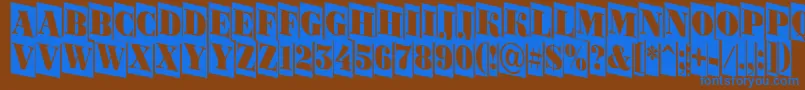 ABodoniortonrttlcmdn Font – Blue Fonts on Brown Background