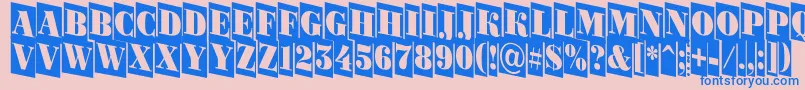 ABodoniortonrttlcmdn Font – Blue Fonts on Pink Background