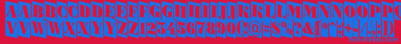 ABodoniortonrttlcmdn Font – Blue Fonts on Red Background