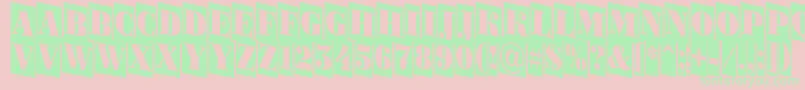 ABodoniortonrttlcmdn Font – Green Fonts on Pink Background