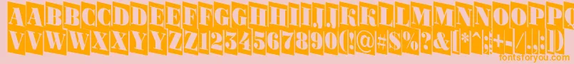 ABodoniortonrttlcmdn Font – Orange Fonts on Pink Background