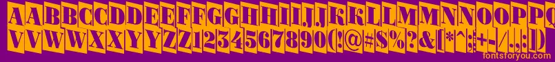 ABodoniortonrttlcmdn Font – Orange Fonts on Purple Background