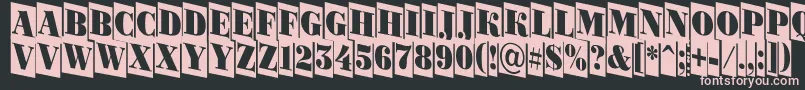 ABodoniortonrttlcmdn-Schriftart – Rosa Schriften auf schwarzem Hintergrund