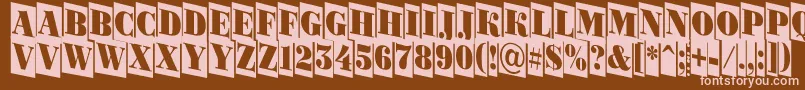 ABodoniortonrttlcmdn Font – Pink Fonts on Brown Background