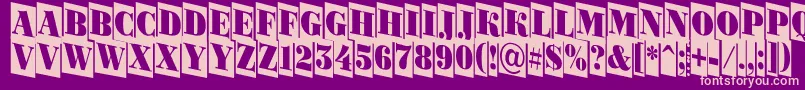 ABodoniortonrttlcmdn Font – Pink Fonts on Purple Background