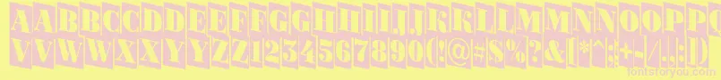 ABodoniortonrttlcmdn Font – Pink Fonts on Yellow Background