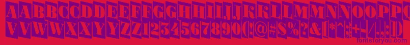 Шрифт ABodoniortonrttlcmdn – фиолетовые шрифты на красном фоне