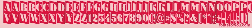ABodoniortonrttlcmdn Font – Red Fonts on Pink Background