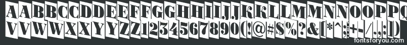 ABodoniortonrttlcmdn-Schriftart – Weiße Schriften auf schwarzem Hintergrund