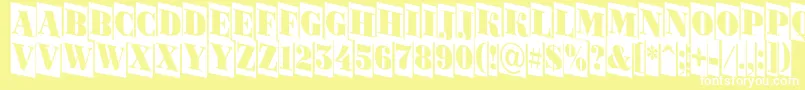 ABodoniortonrttlcmdn Font – White Fonts on Yellow Background