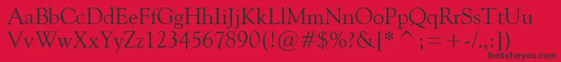 Vaniel2 Font – Black Fonts on Red Background