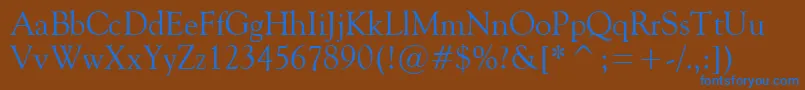 Vaniel2 Font – Blue Fonts on Brown Background