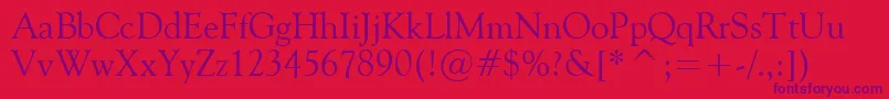 Vaniel2 Font – Purple Fonts on Red Background