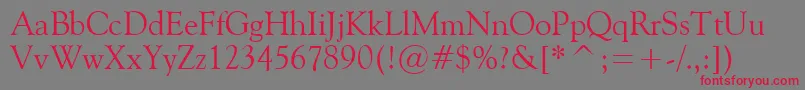 Vaniel2 Font – Red Fonts on Gray Background