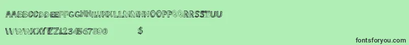 Fonte Somelines – fontes pretas em um fundo verde