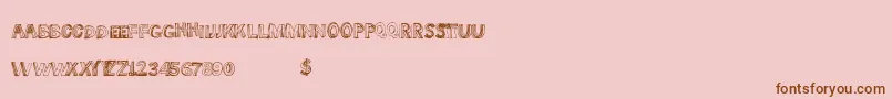 Police Somelines – polices brunes sur fond rose