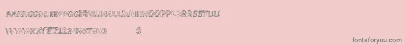 Somelines-Schriftart – Graue Schriften auf rosa Hintergrund