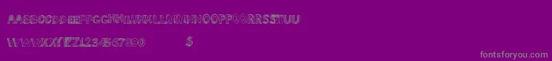 Somelines Font – Gray Fonts on Purple Background
