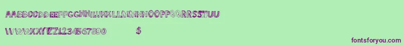 Somelines Font – Purple Fonts on Green Background
