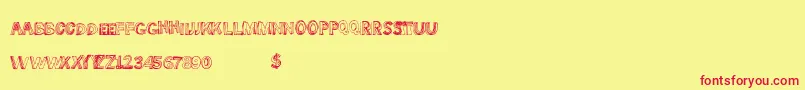 Somelines Font – Red Fonts on Yellow Background
