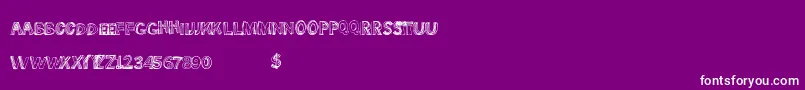 Fonte Somelines – fontes brancas em um fundo violeta
