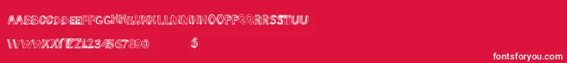 Somelines Font – White Fonts on Red Background