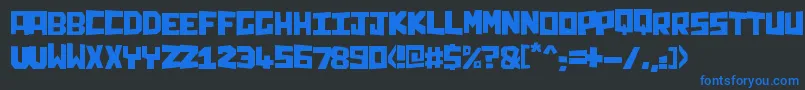 Chunq Font – Blue Fonts on Black Background