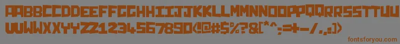 Шрифт Chunq – коричневые шрифты на сером фоне
