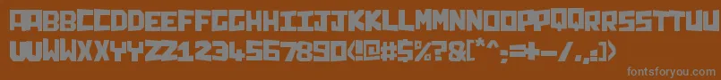 Chunq Font – Gray Fonts on Brown Background