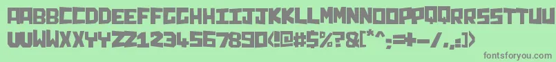 Chunq Font – Gray Fonts on Green Background