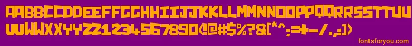 Chunq Font – Orange Fonts on Purple Background