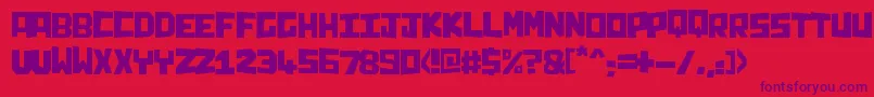 Chunq Font – Purple Fonts on Red Background
