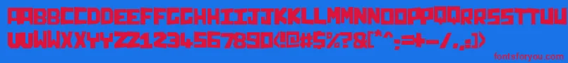 More about Chunq Font Chunq Font – Red Fonts on Blue Background
