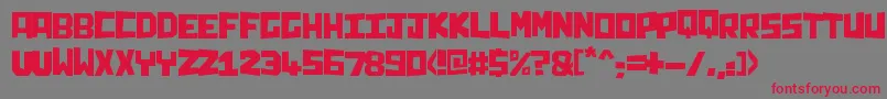 Chunq Font – Red Fonts on Gray Background