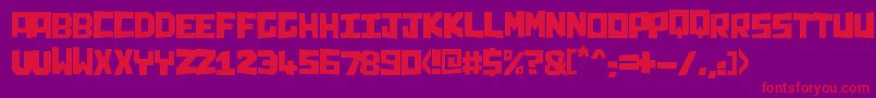 フォントChunq – 紫の背景に赤い文字