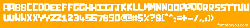 Chunq Font – White Fonts on Orange Background