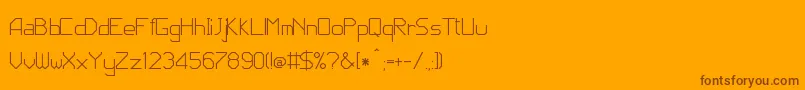 JdCode Font – Brown Fonts on Orange Background