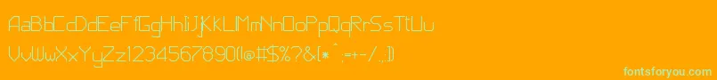 JdCode Font – Green Fonts on Orange Background