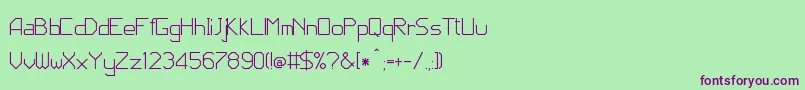 JdCode Font – Purple Fonts on Green Background