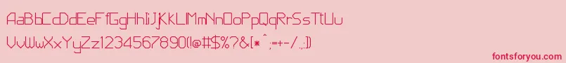 JdCode Font – Red Fonts on Pink Background